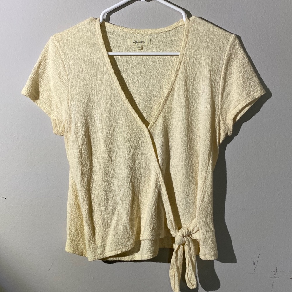Madewell crossbody top in cream.